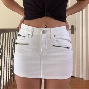White Jean mini skirt
